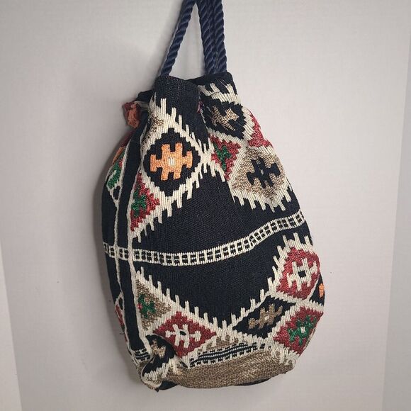 Handbags - Boho Woven Soft Rope‎ Style Knapsack BagFestival Hippie Multicolor Multi Pattern